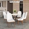 Leisuremod Verisma Collection Modern Wooden Dining Chair in White, 4PK VC57W4 - alternate 2