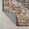 Jonathan Y Chapell Chenille Traditional Medallion Non-Slip Machine-Washable Black/Terra 4 ft. x 6 ft. Area Rug WSH203A-4 - alternate 3