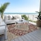 Homeroots 3' X 5' Red Beige And Brown Oriental Washable Indoor Outdoor Area Rug 605247 - alternate 3