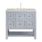 James Martin Vanities Breckenridge 36" Single Vanity, Serenity Blue, w/ 3 CM Siberian Silestone Top 330-V36-SRB-3SFR - alternate 1