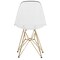 Leisuremod Bristol 5-Piece Modern Dining Set: Round MDF Table & 4 Eiffel Plastic Chairs with Chrome Legs, 5PK BTBL-35BL-CR19CLG4 - alternate 3