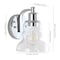 Jonathan Y Manhattan Vintage 6.5" 1-Light Metal/Glass Industrial Rustic LED Vanity, Chrome JYL3544B - alternate 4