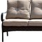 Homeroots 69" Beige Polyester Blend Settee With Black Legs 374050 - alternate 3