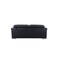 Homeroots 73in Black And Silver Genuine Leather Love Seat 329714 - alternate 2