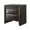 Homeroots 25" Solid Wood Two Drawer Nightstand 318717 - alternate 1