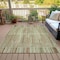 Homeroots 5' X 8' Khaki And Olive Green Striped Washable Indoor Outdoor Area Rug 631540 - alternate 3