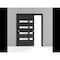Sartodoors Sliding Closet Bypass Doors 72 x 84in, Quadro 4113 Matte Black Frosted Glass, Sturdy Rails QUADRO4113DBD-BLK-7284 - alternate 3