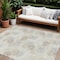 Homeroots 9' X 12' Ivory Brown And Gray Polka Dot Washable Indoor Outdoor Area Rug 594260 - alternate 1