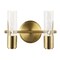 Jonathan Y Bolha 10.75" 2-Light Minimalist Modern Bubble Acrylic/Iron Integrated LED Vanity Light, Brass Gold JYL7223B - alternate 4