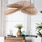 Bali & Pari Theanna Woven Jute Pendant Lampshade, Handwoven Floral Light Accessory, Natural Wicker Ceiling Shade 259-14238-ZORO - alternate 2