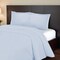 Homeroots Light Blue Queen Cotton Blend 1000 Thread Count Washable Duvet Cover Set 528107 - alternate 1