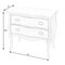 Homeroots 34" Brown Solid Wood Two Drawer Chest 389779 - alternate 3
