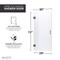 Anzzi Fellow Series 30'' by 72'' Frameless Hinged Shower Door in Gunmetal W/Clear Glass SD-AZ09-02GB - alternate 3