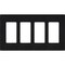 Lutron Designer Wall Plates, Number of Gangs: 4 Thermoset, Gloss Finish, Black CW-4-BL - alternate 1