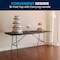 Flash Furniture Rectangle Folding Table, Plastic Top, Brown DAD-LF-183Z-GG - alternate 8