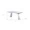 Homeroots 63" White Ceramic and Metal Self-Storing Leaf Pedestal Base Extendable Dining Table 555195 - alternate 3