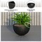 Leisuremod Iris Modern Round Planter - Fiberstone & MGO Clay - Drainage Holes & Weather Covers Included IP7BL - alternate 4