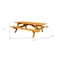 Homeroots 94" Natural Solid Wood Outdoor Picnic Table 525000 - alternate 3