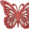 Homeroots 23" X 19" X 4" Red Rustic Butterfly Wooden Wall Decor 274491 - alternate 2
