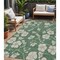 Homeroots 5' X 8' Sage And Ivory Floral Washable Indoor Outdoor Area Rug 600049 - alternate 1