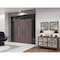 Vdomdoors Front Exterior Prehung Aluminum Double Doors Ronex1277 Brown 2 Sidelights and Top Transom Mirrored RONEX1277DEXD-BRW-W14+72+14xH80+12-RH-I - alternate 2