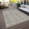 Homeroots 10' X 14' Gray Ivory And Brown Geometric Washable Indoor Outdoor Area Rug 599633 - alternate 5