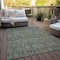 Homeroots 8' X 10' Blue and Green Floral Washable Non Skid Indoor Outdoor Area Rug 564335 - alternate 2