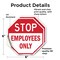 Signmission Stop Employees Only, 6 inch X 6 inch, Vinyl Decal, 2PK OC-D-2PACK-6-303 - alternate 3