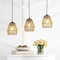 Jonathan Y Ibiza Island 30" 3-Light Woven Rope/Metal Bohemian Coastal LED Linear Pendant, Oil Rubbed Bronze/Natu JYL1124A - alternate 5