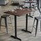 Flash Furniture 48" x 30" Tabletop, Seamless Surface Technology, Dark Brown and 5" x 22" Black Bar Height T-Bases ST-REC3048-WBR-T0522B-GG - alternate 3