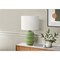 Monarch Specialties Lighting, 22"h, Table Lamp, Green Ceramic, Ivory / Cream Shade, Contemporary, Modern I 9877 - alternate 2