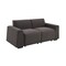 Homeroots 36" Dark Brown Fabric Sofa 568285 - alternate 3