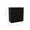 Homeroots 32" Black Three Drawer Dresser 543996 - alternate 2