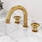 Vigo Wythe Two Handle Three-Hole Widespread Bathroom Faucet in Matte Brushed Gold VG01306MG - alternate 3