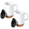 Gibson Home Modani 4 Piece 16.5 Ounce Stoneware Travel Mug Set with Lid and Cork Base 135280.01 - alternate 2