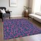 Homeroots 9' X 12' Navy Blue And Dark Pink Geometric Washable Indoor Outdoor Area Rug 599224 - alternate 3