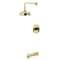 Kingston Brass Single-Handle Pressure Balanced Tub and Shower Faucet, Polished Brass KB6332NDL - alternate 1