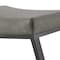 Homeroots 26" Gray and Black Faux Leather and Iron Backless Counter Height Bar Chair 569178 - alternate 3