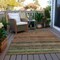 Homeroots 3' X 5' Brown And Gray Striped Washable Indoor Outdoor Area Rug 615830 - alternate 4