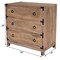 Homeroots 28" Natural Wood Solid Wood Three Drawer Dresser 389786 - alternate 4