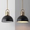 Jonathan Y Zane 9.5 in. 1-Light Modern Farmhouse Industrial Metal Dome LED Pendant, Black/Brass Gold JYL9573A - alternate 4