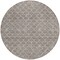Homeroots 8' Taupe And Beige Round Geometric Washable Indoor Outdoor Area Rug 596215 - alternate 3