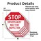 Signmission Stop Drivers Must Wait for Inspecti, 4 inch X 4 inch, Vinyl Decal, 5PK OC-D-5PACK-4-253 - alternate 3