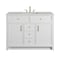 James Martin Vanities Bellshire 48" Single Vanity, Bright White w/ 3 CM Ethereal Noctis Silestone Top 660-V48-BW-3ENC - alternate 1
