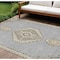 Homeroots 10' X 14' Gray Beige And Ivory Oriental Washable Indoor Outdoor Area Rug 598417 - alternate 1