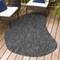 Jonathan Y Evan Modern Rustic Organic Curve Dark Gray 6 ft. x 9 ft. Indoor/Outdoor Shaped Area Rug SHP102B-6 - alternate 2