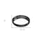 Homeroots 21in Matte Black Wood With Bead Mirrored Glass Bottom Round Tray 376030 - alternate 2