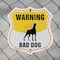 Signmission Beware Of Dog Shield Sign Warning Bad Do, 6 Inch X 6 Inch, Plastic Sign SHI-P-6-361 - alternate 3