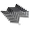Apollo Tile Mirari 12x12 in. Gray Glossy Glass Herringbone Mosaic Wall Tile (4.59 sq ft/case) 5PK APLMNC8808GRA - alternate 4