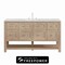 James Martin Vanities Breckenridge 60 in. Single Vanity, Whitewashed Oak, w/ 3 CM Ethereal Noctis Silestone Top 330-V60S-WWO-FENC - alternate 1